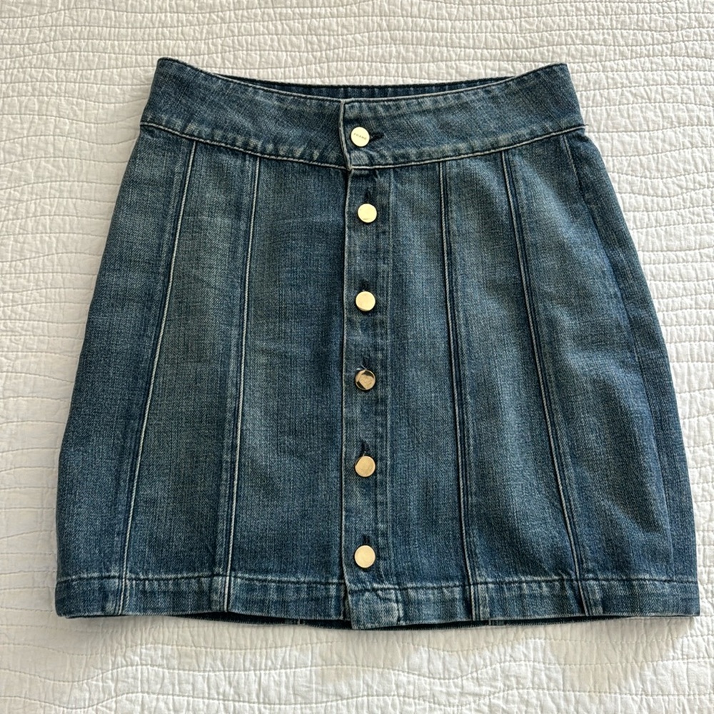 Frame Denim Le Panel Denim Mini Skirt Georgetown 28